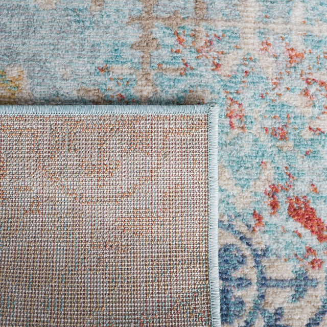 Safavieh Phoenix Phx580M Blue/Rust Rug.