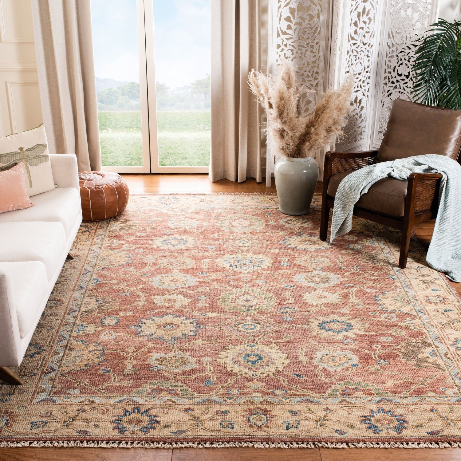 Safavieh Samarkand Srk111B Red/Beige Rug.