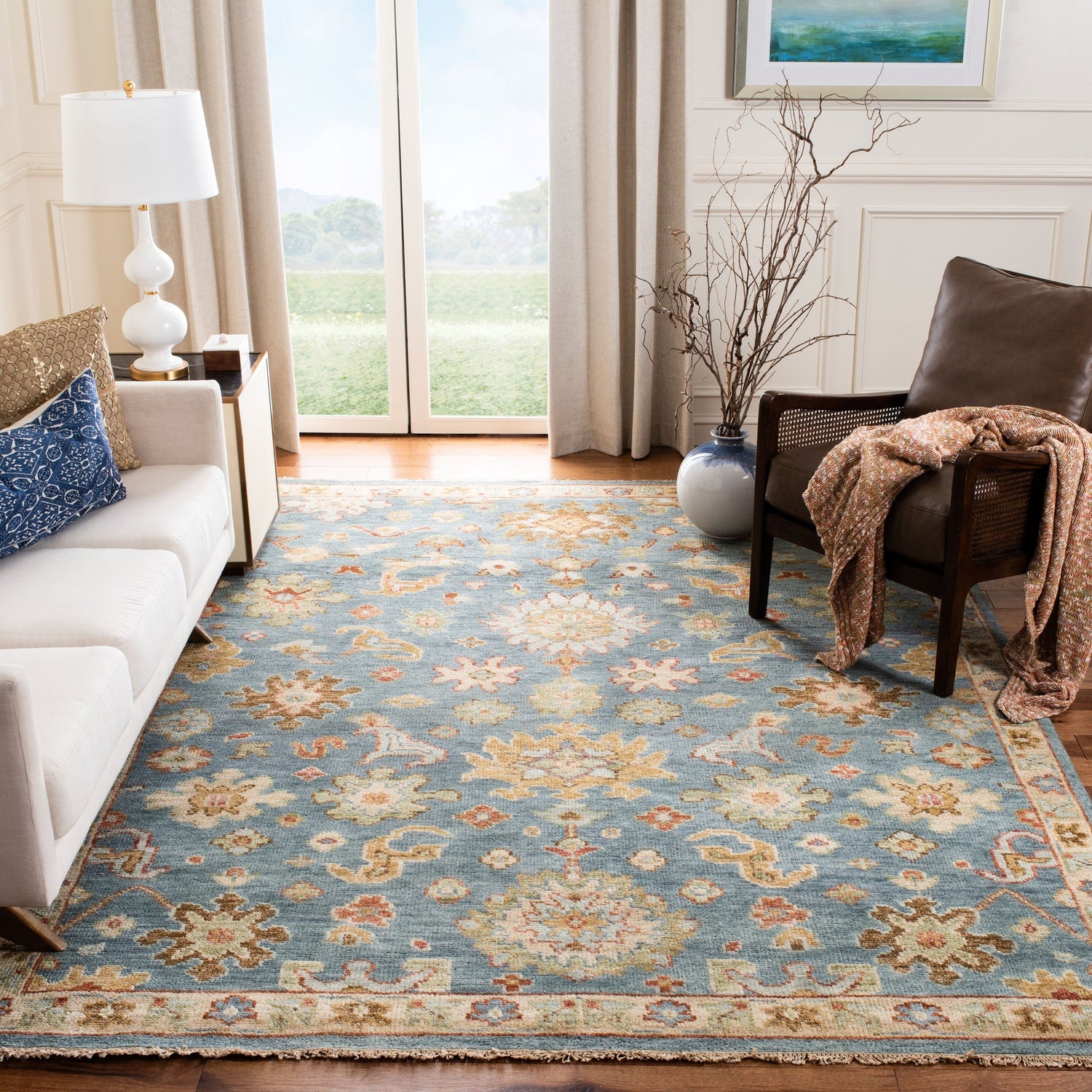 Safavieh Samarkand Srk113M Blue Rug.