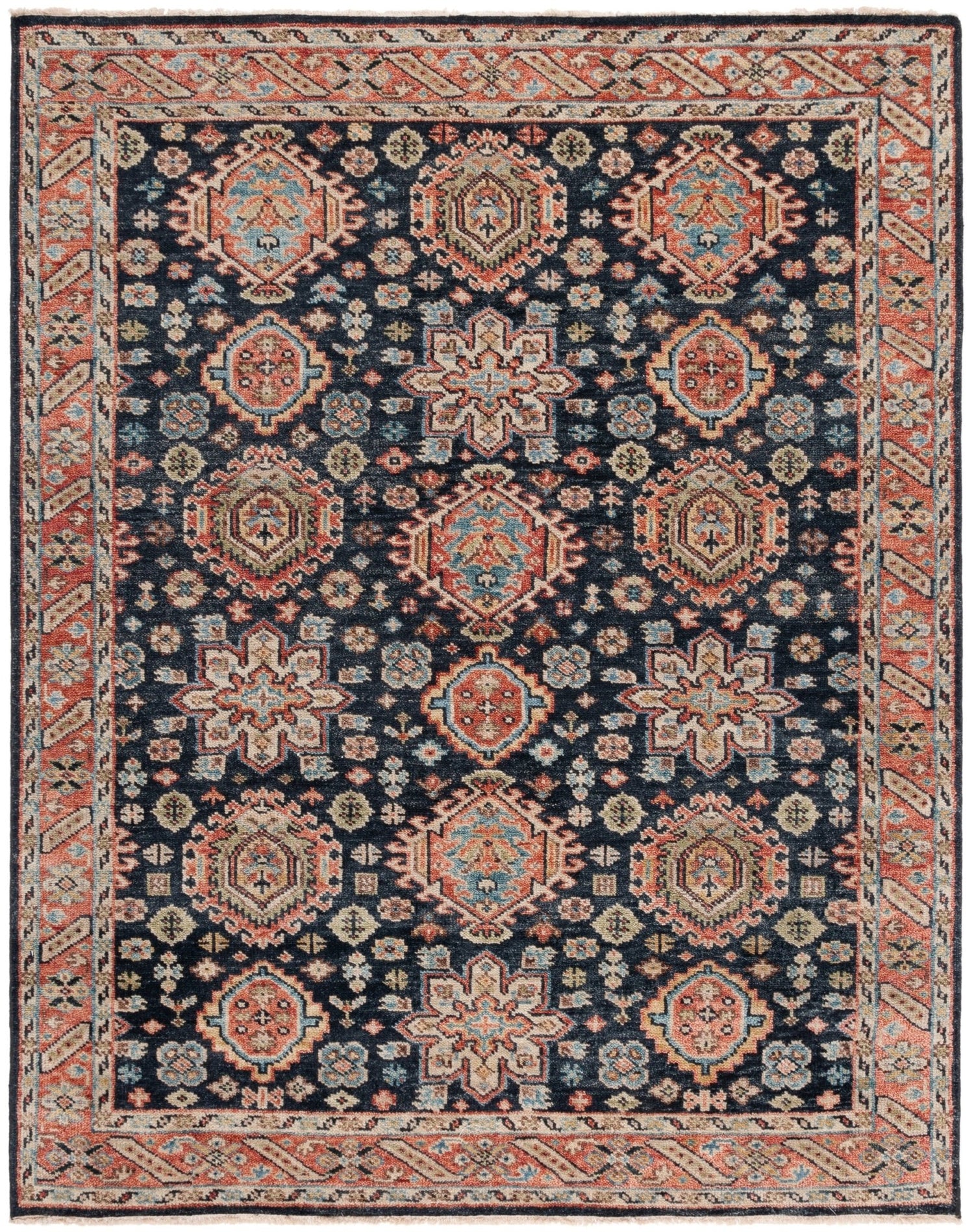 Safavieh Samarkand Srk172Q Red/Blue Rug.