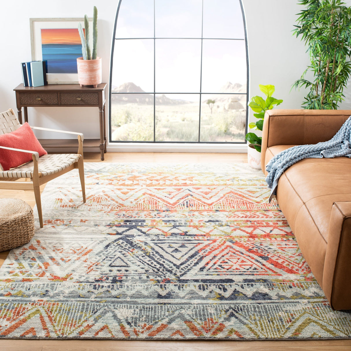 Safavieh Samarkand Srk180Q Red/Green Rug.