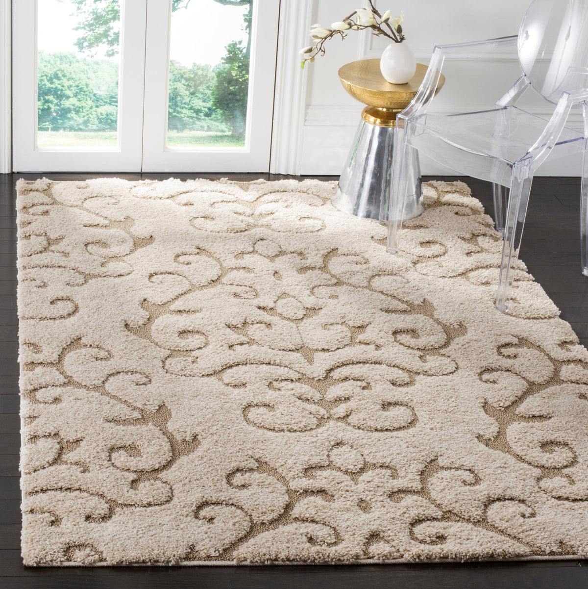Safavieh Shag Sg470 Cream/Beige Rug.