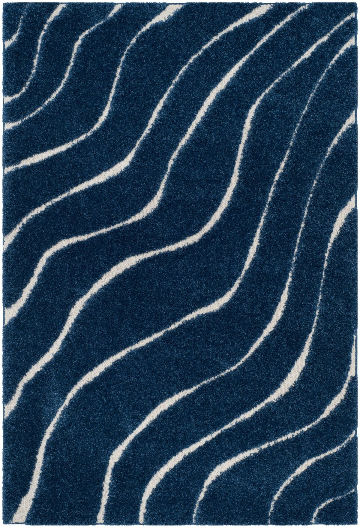 Safavieh Shag Sg472 Dark Blue/Cream Rug.