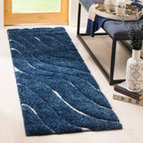 Safavieh Shag Sg472 Dark Blue/Cream Rug.