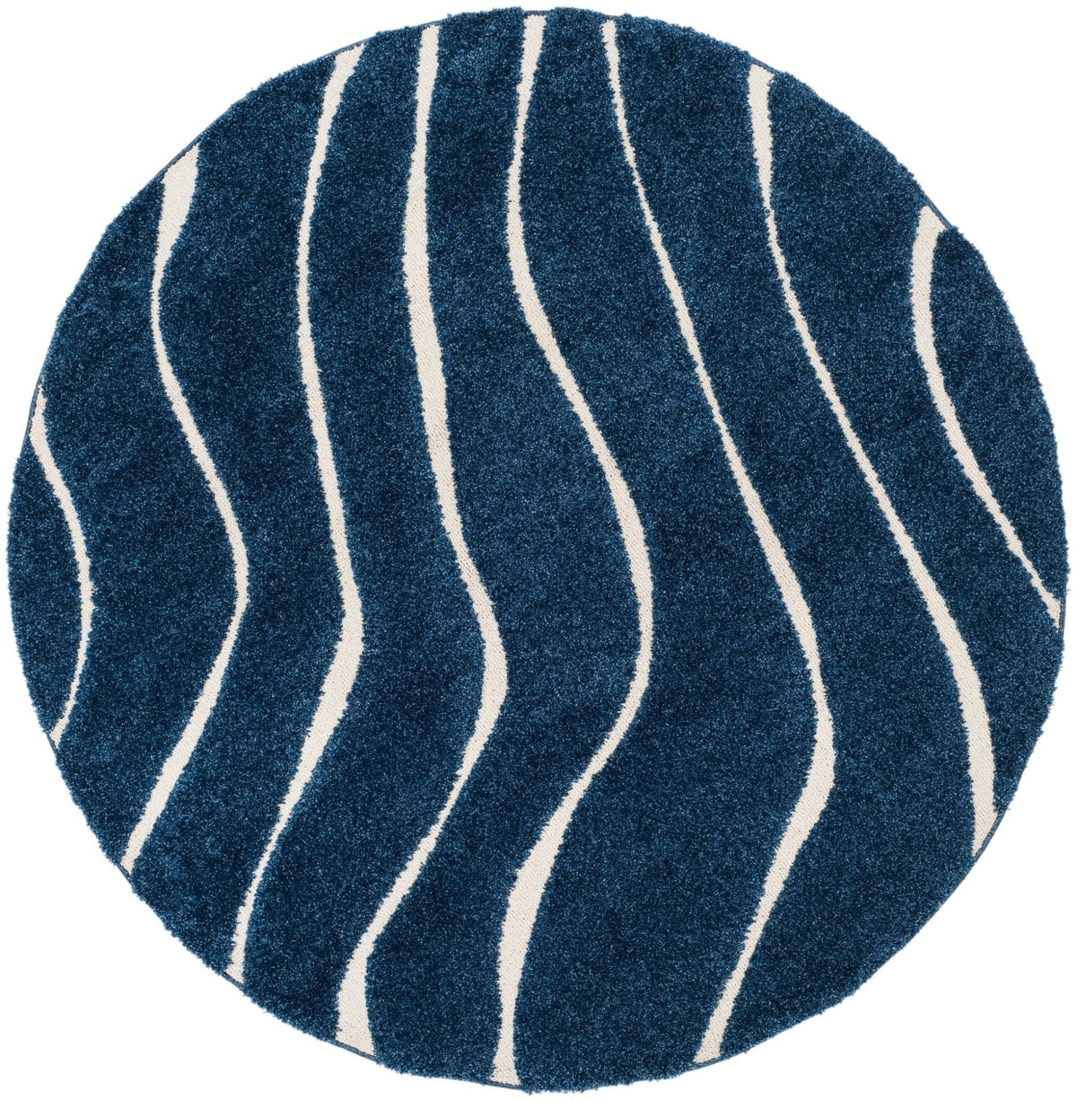 Safavieh Shag Sg472 Dark Blue/Cream Rug.