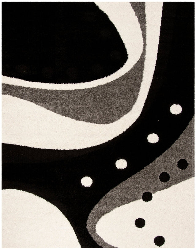 Safavieh Shag Sg473 Black/Ivory Rug.