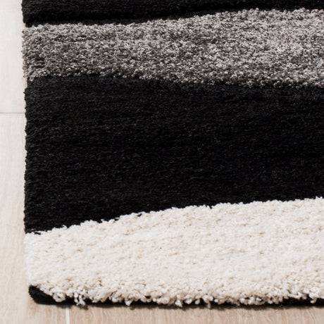 Safavieh Shag Sg475 Grey/Black Rug.