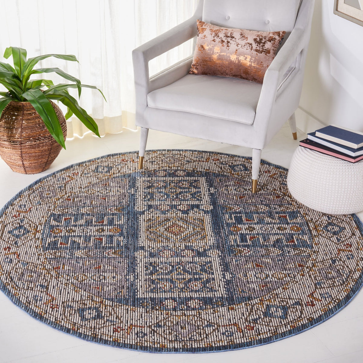 Safavieh Sierra Sra406A Ivory/Blue Rug.