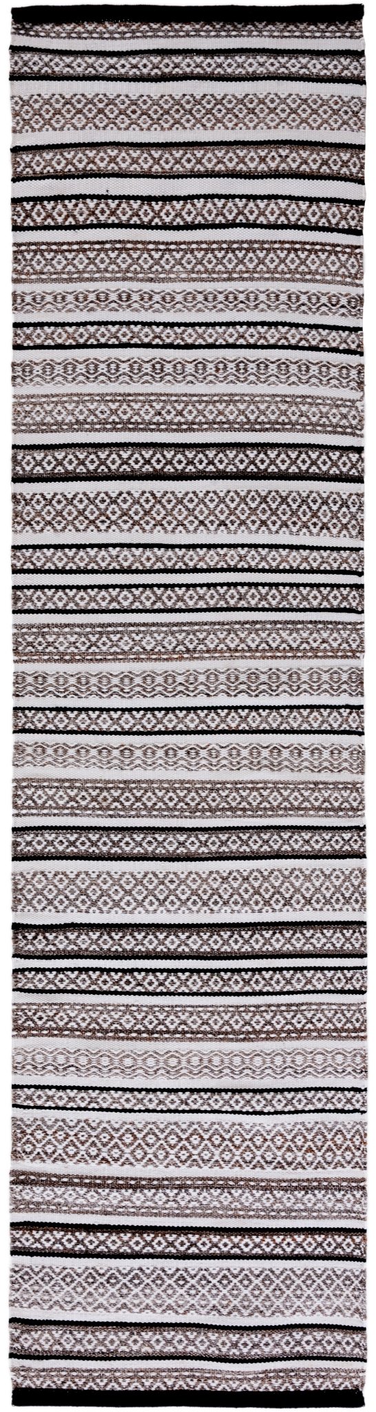 Safavieh Striped Kilim Stk101Z Black/Ivory Rug.