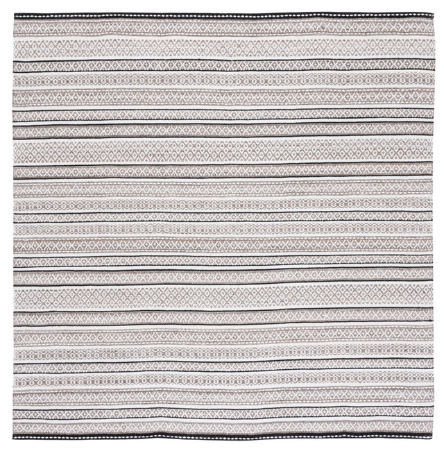 Safavieh Striped Kilim Stk101Z Black/Ivory Rug.
