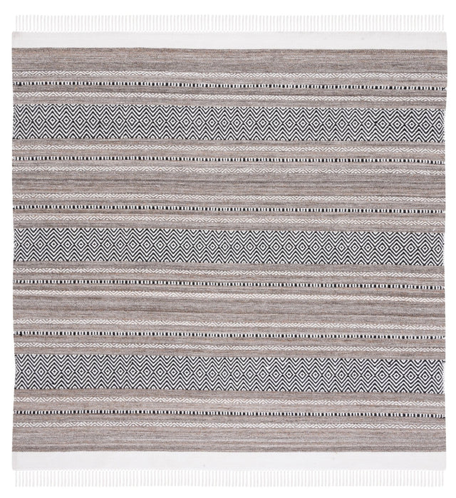 Safavieh Striped Kilim Stk102Z Black/Ivory Rug.
