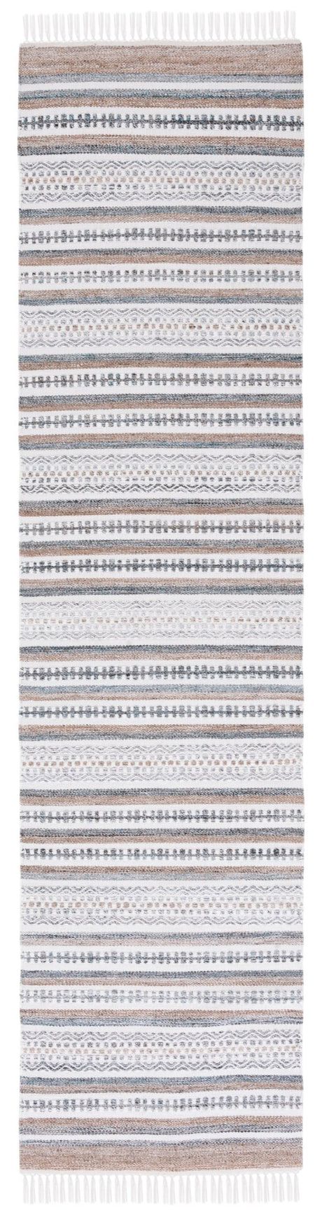 Safavieh Striped Kilim Stk106F Grey/Ivory Rug.