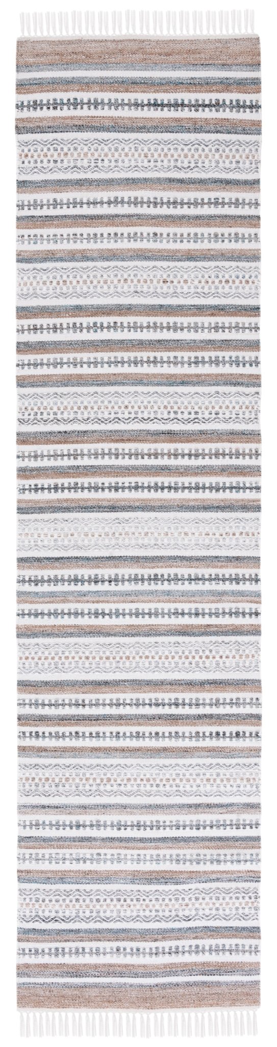 Safavieh Striped Kilim Stk106F Grey/Ivory Rug.