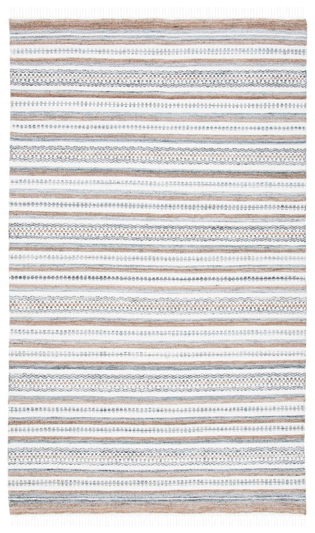 Safavieh Striped Kilim Stk106F Grey/Ivory Rug.