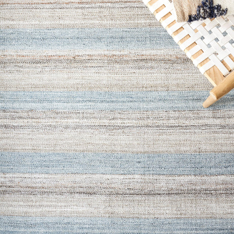 Safavieh Striped Kilim Stk107F Grey/Beige Rug.