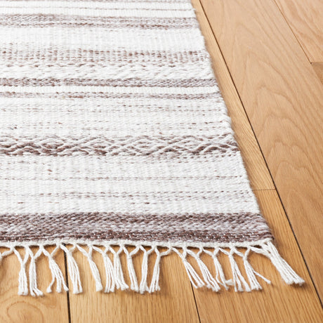 Safavieh Striped Kilim Stk108T Brown/Ivory Rug.