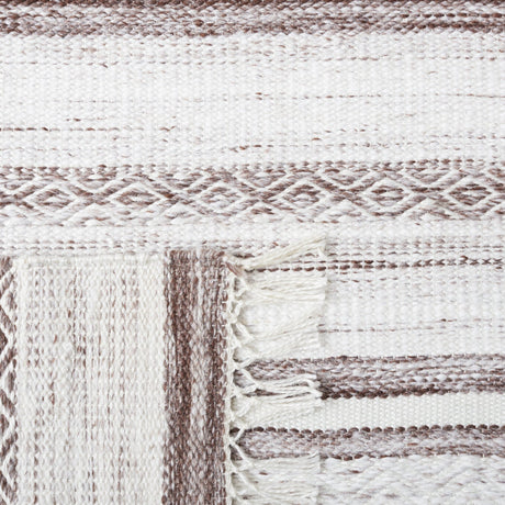 Safavieh Striped Kilim Stk108T Brown/Ivory Rug.