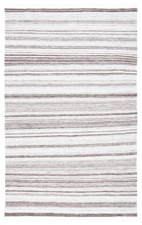 Safavieh Striped Kilim Stk108T Brown/Ivory Rug.