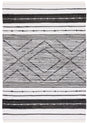 Safavieh Striped Kilim Stk200Z Black/Ivory Rug.