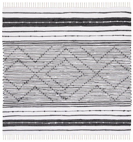 Safavieh Striped Kilim Stk202Z Black/Ivory Rug.