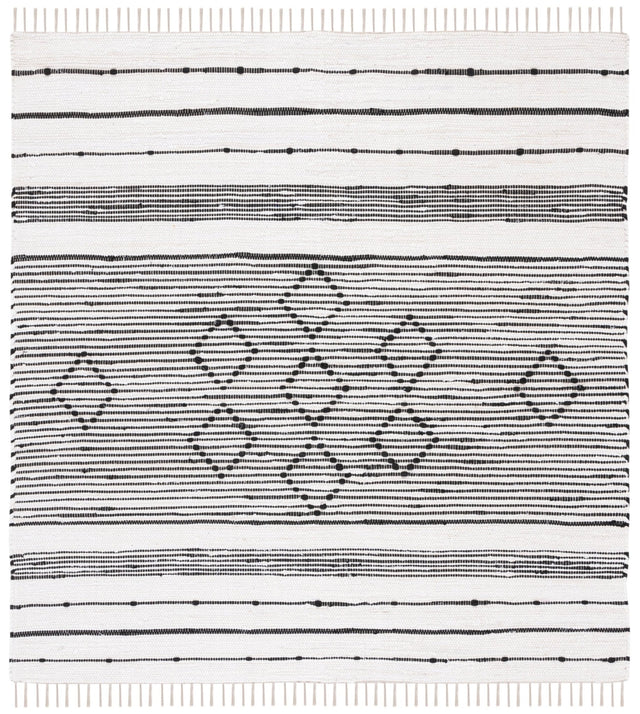 Safavieh Striped Kilim Stk203A Ivory/Black Rug.