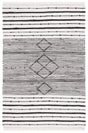 Safavieh Striped Kilim Stk204A Ivory/Black Rug.