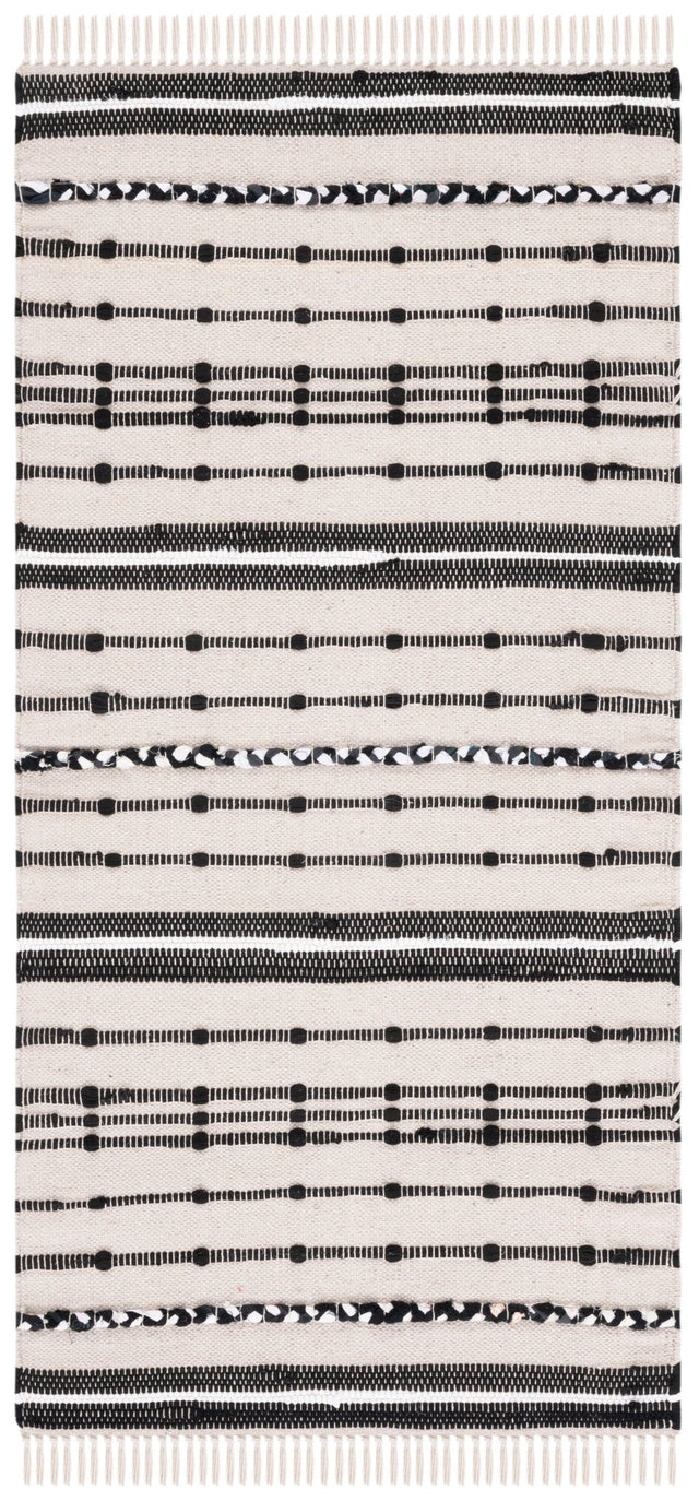 Safavieh Striped Kilim Stk206B Beige/Black Rug.