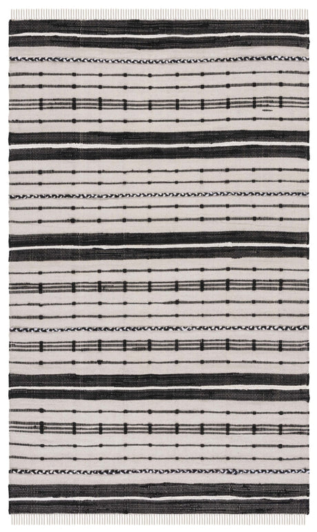 Safavieh Striped Kilim Stk206B Beige/Black Rug.