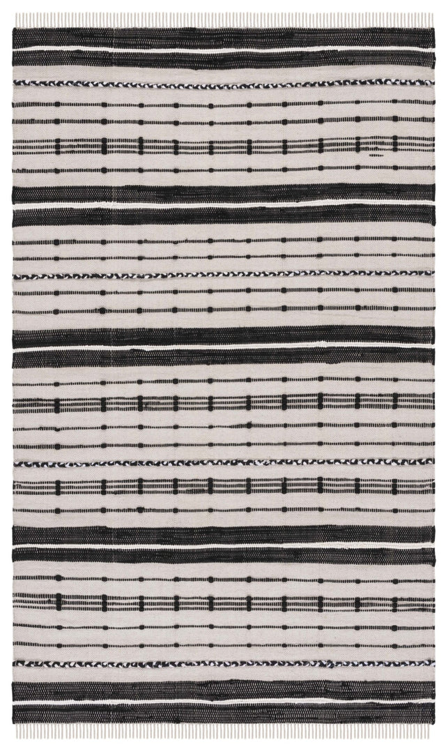 Safavieh Striped Kilim Stk206B Beige/Black Rug.