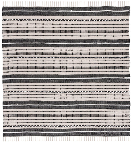 Safavieh Striped Kilim Stk206B Beige/Black Rug.