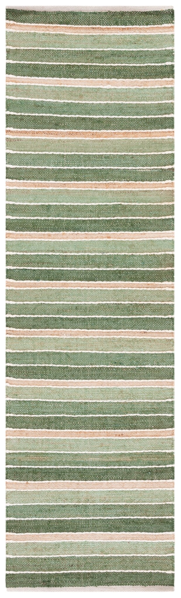 Safavieh Striped Kilim Stk312Y Green/Natural Rug.