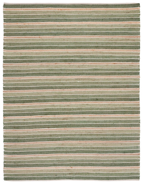 Safavieh Striped Kilim Stk312Y Green/Natural Rug.