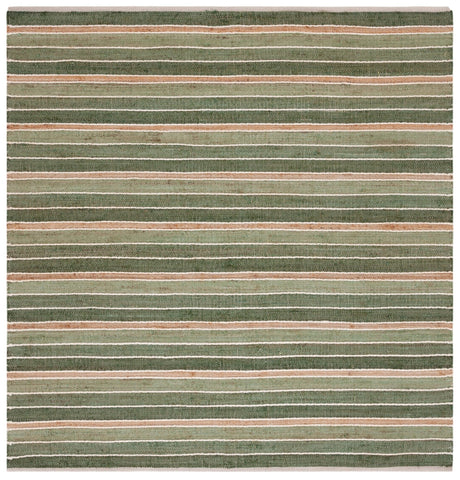 Safavieh Striped Kilim Stk312Y Green/Natural Rug.