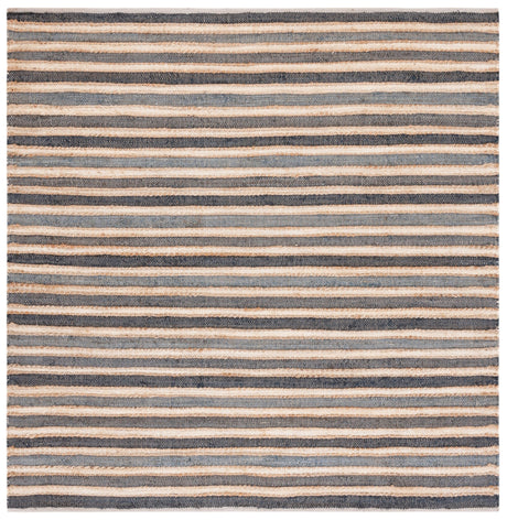 Safavieh Striped Kilim Stk318H Charcoal/Ivory Rug.