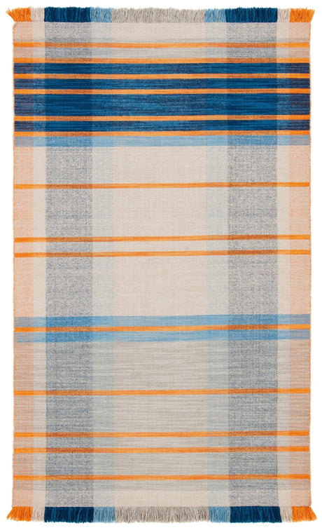 Safavieh Striped Kilim Stk701B Beige/Blue Rug.