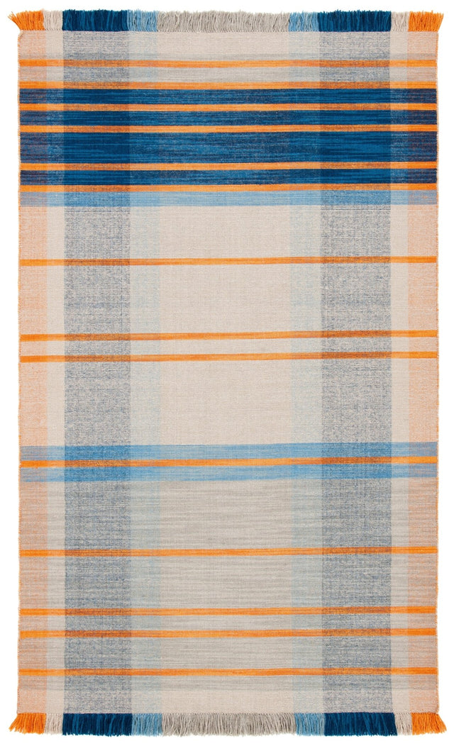 Safavieh Striped Kilim Stk701B Beige/Blue Rug.