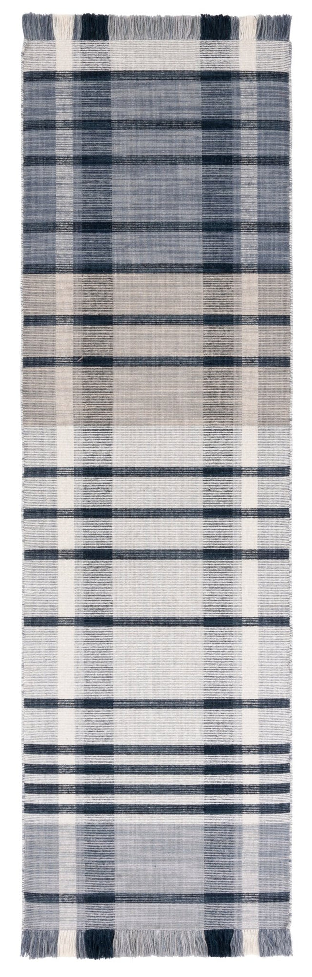 Safavieh Striped Kilim Stk704G Light Grey/Black Rug.