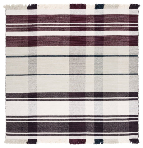 Safavieh Striped Kilim Stk705A Ivory/Grey Rug.