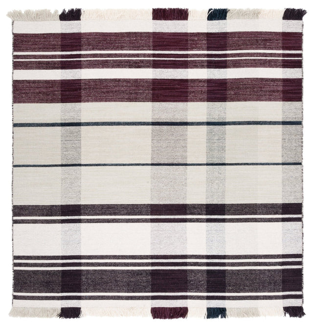Safavieh Striped Kilim Stk705A Ivory/Grey Rug.