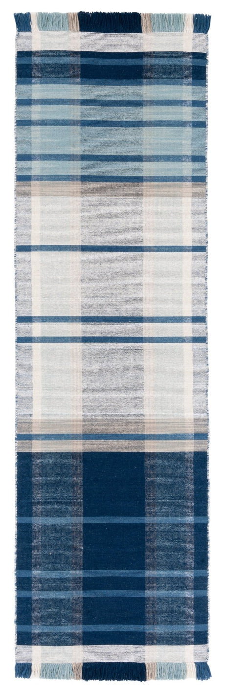 Safavieh Striped Kilim Stk707M Blue/Beige Rug.