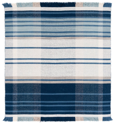 Safavieh Striped Kilim Stk707M Blue/Beige Rug.