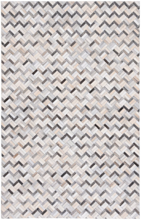 Safavieh Studio Leather Stl235G Black/Grey Rug.