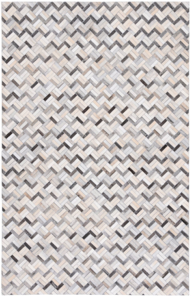Safavieh Studio Leather Stl235G Black/Grey Rug.