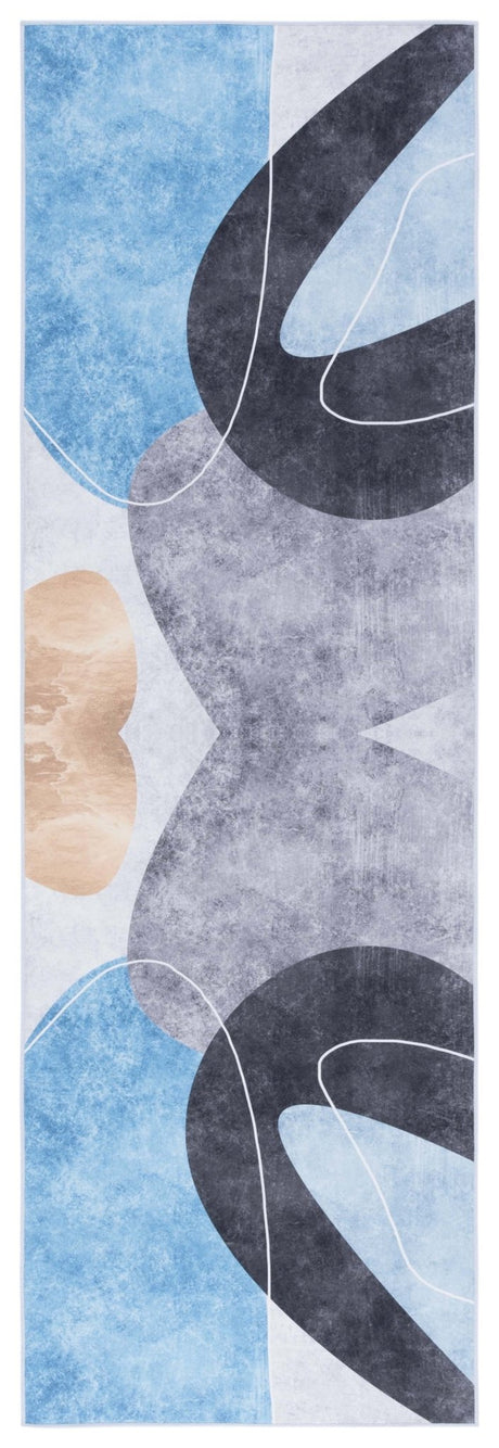 Safavieh Tacoma Tac837G Dark Grey/Turquoise Rug.