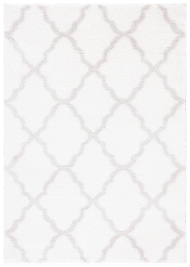 Safavieh Tahoe Shag Tho675A White/Silver Rug.