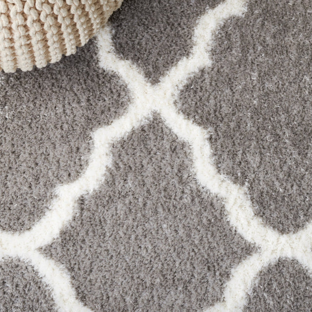 Safavieh Tahoe Shag Tho675F Grey/White Rug.
