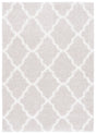 Safavieh Tahoe Shag Tho675G Silver/White Rug.