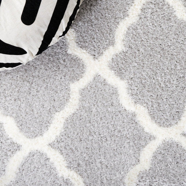 Safavieh Tahoe Shag Tho675H Light Grey/White Rug.
