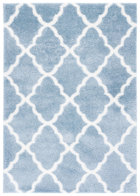Safavieh Tahoe Shag Tho675M Blue/White Rug.