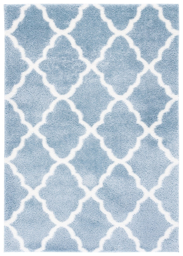 Safavieh Tahoe Shag Tho675M Blue/White Rug.